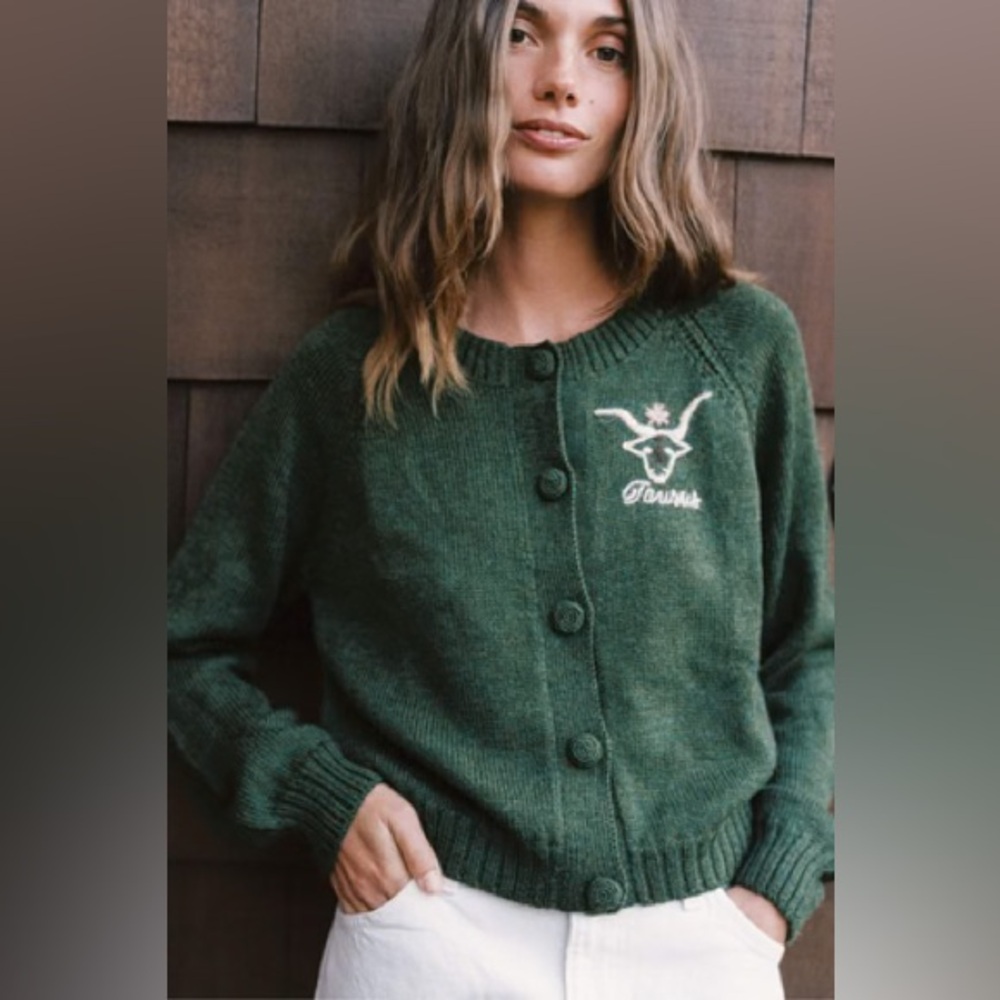 Christy Dawn Astral Cardigan Taurus Emerald